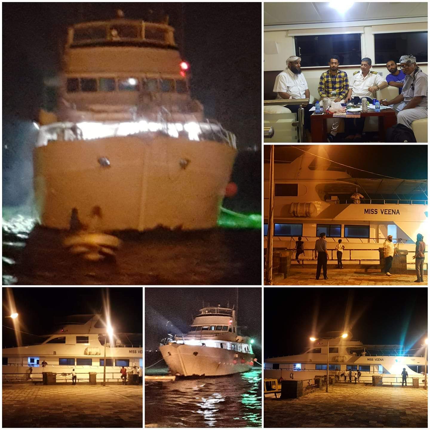 The tourist pier receives the yacht “Miss Veena“